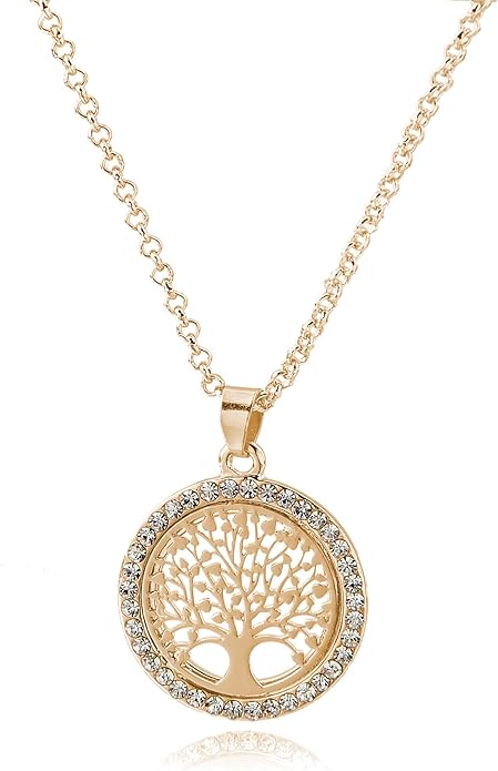 aftershock 生命之树吊坠项链链金玫瑰金女式